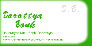 dorottya bonk business card